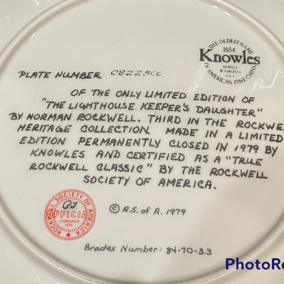 EUC•Norman Rockwell “The Lighthouse Keepers Daughtet” The Heritage Collection - Picture 5 of 6